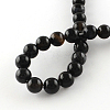 Natural Black Onyx Round Bead Strands G-R198-8mm-3