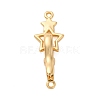 Brass Interlocking Clasps KK-C075-26G-1