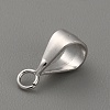 Rhodium Plated 925 Sterling Silver Tube Bails STER-WH0004-020-2