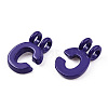 Rack Plating Spray Painted Alloy 2-Loop Link Pendants PALLOY-N176-01C-3