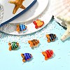 7Pcs 7 Colors Handmade Lampwork Beads LAMP-CJ0003-01-5
