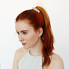 5Pcs 5 Colors Elastic Rubber Bands & Plastic Imitation Pearl Beaded Hair Ties for Ponytail Holders OHAR-DC0001-03-5