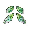 4Pcs Transparent Epoxy Resin Butterfly Wings Pendants X-RESI-C057-04D-1