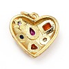 Brass Micro Pave Cubic Zirconia Pendants X-KK-H433-15G-2