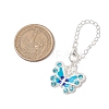 7Pcs 7 Colors Butterfly Alloy Rhinestone & Enamel Cup Charms HJEW-JM02864-4