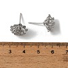 Brass Cubic Zirconia Stud Earring Settings CU-CBA53F6-02P-3