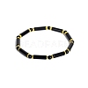 Natural Obsidian Bead Stretch Bracelets PW-WG50993-05-1