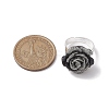 Glitter Powder Rose Resin Finger Rings RJEW-JR00731-03-3