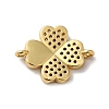 Eco-Friendly Rack Plating Brass Micro Pave Clear Cubic Zirconia Connector Charms X-KK-F853-26G-2