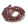 Transparent Electroplate Glass Beads Strands GLAA-F029-2mm-A05-2