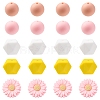 5 Styles Food Grade Eco-Friendly Silicone Beads SIL-FS0001-23-1