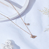 1Pc Alloy Crystal Rhinestone Star Planet Pendant Necklaces for Women NJEW-LP0003-20G-3