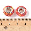 Transparent Resin Rondelle European Beads RESI-S023-19-3