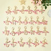 Letter A~Z Transparent Glitter Resin Pendant Keychains KEYC-FZ00024-25-6