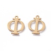 304 Stainless Steel Charms STAS-L263-05G-2