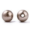 Spray Painted ABS Plastic Imitation Pearl Beads OACR-T015-05C-05-1