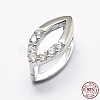 Rhodium Plated 925 Sterling Silver Micro Pave Cubic Zirconia Pendant Bails X-STER-E053-07P-1