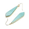 Synthetic Turquoise Dangle Earrings EJEW-P145-03G-2