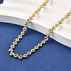 Brass Heart Link Chain Necklaces X-NJEW-M108-27G-1