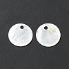 Natural Capiz Shell Charms X-BSHE-G029-15-3