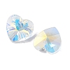 Electroplate Glass Charms GGLA-Z002-02R-2