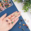 HOBBIESAY 80Pcs 5 Color Natural Agate Connector Charms FIND-HY0001-39-3