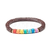 4Pcs 4 Style Handmade Polymer Clay Heishi Beads Stretch Bracelets Set BJEW-JB07511-5