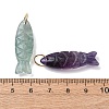Natural Fluorite Carved Pendants G-G314-01G-10-3