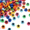  420Pcs 7 Colors Plating Opaque Acrylic Beads OACR-TA0001-14-2
