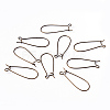 Brass Hoop Earrings Findings Kidney Ear Wires EC221-NFAB-4