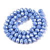 Electroplate Glass Beads Strands EGLA-A044-P8mm-B17-3