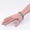 Natural Weathered Agate(Dyed) Stretch Beads Bracelets BJEW-JB02513-03-3