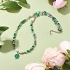 Glass & Brass & Pearl Beaded Necklaces for Women X1-NJEW-TA00158-2