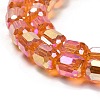 Electroplate Glass Beads Strands EGLA-D030-19C-3