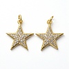 Brass Micro Pave Cubic Zirconia Pendants KK-I658-33A-1