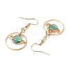 304 Stainless Steel with Alloy Enamel Dangle Earrings EJEW-JE06028-4