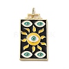 Brass Micro Pave Cubic Zirconia Pendant with Enamel LS-KK-H458-02G-B01-1