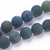 Natural Moss Agate Beads Strands G-F520-58-6mm-1