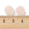 Natural Rose Quartz Carved Flower Beads G-O156-B-38-3