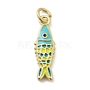 Brass Enamel Pendants X1-KK-A266-39G-04-1