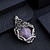 Natural Amethyst Pendants PW-WGC9437-03-1
