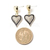 3 Pairs 3 Style Clear Cubic Zirconia Heart Dangle Stud Earrings EJEW-JE05082-4