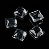 Transparent Clear Glass Square Cabochons GGLA-A001-10mm-6