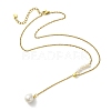 Adjustable Natural Baroque Keshi Pearl Oval Tassel Y Necklaces NJEW-JN06060-2