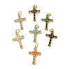 Brass Micro Pave Cubic Zirconia Pendants KK-R162-049G-1