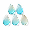 Transparent Spray Painted Glass Pendants GLAA-S190-014A-01-1