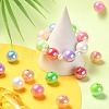 50Pcs UV Plating Rainbow Iridescent Acrylic Beads PACR-CJ0001-29-5