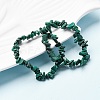 Unisex Chip Natural Malachite Beaded Stretch Bracelets BJEW-S143-34-6
