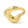 Initials Brass Open Cuff Ring for Women RJEW-N046-02C-G-2