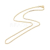 Brass Box Chains Necklace for Women NJEW-P265-37G-2
